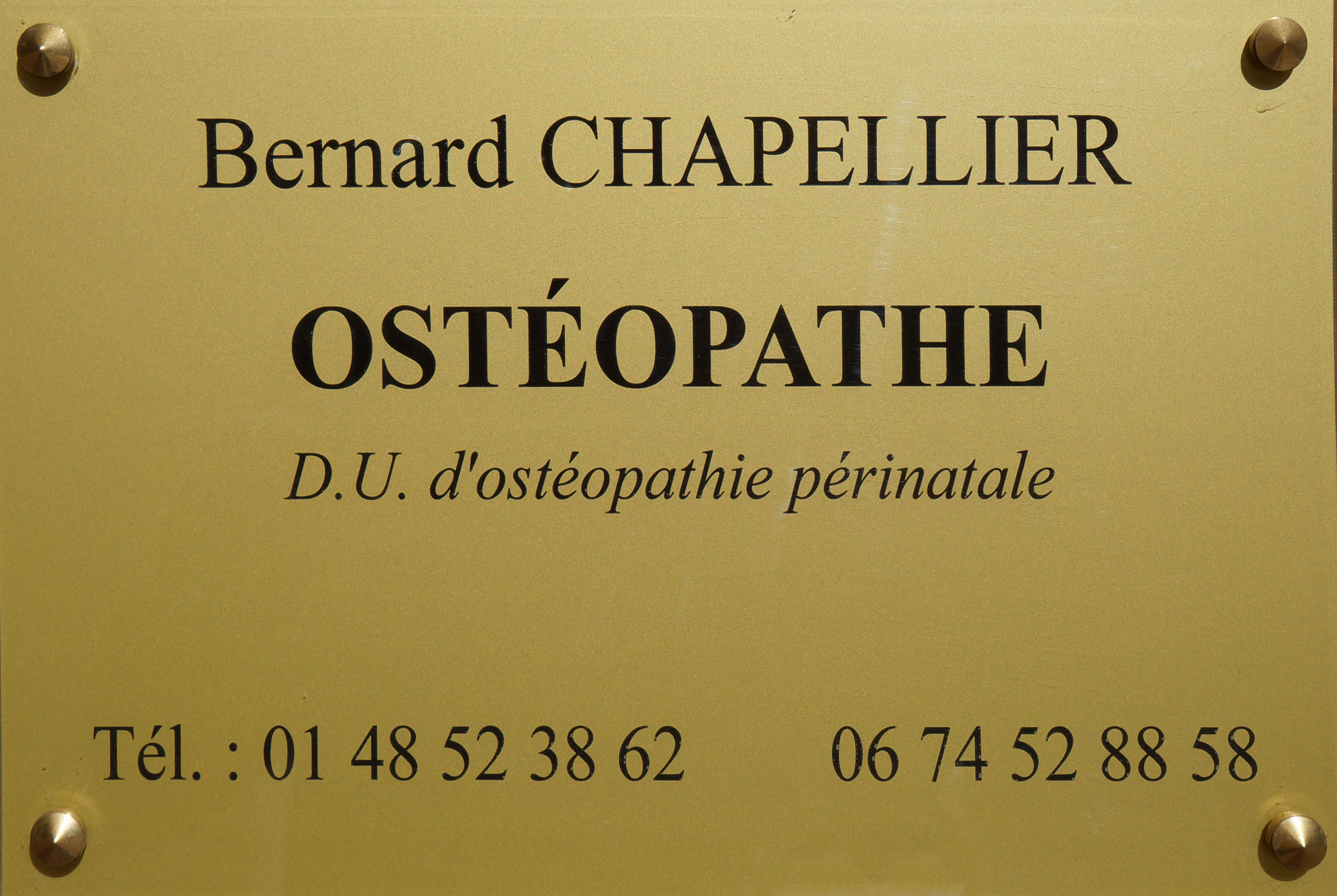 Bernard Chapellier Osteopathe 93